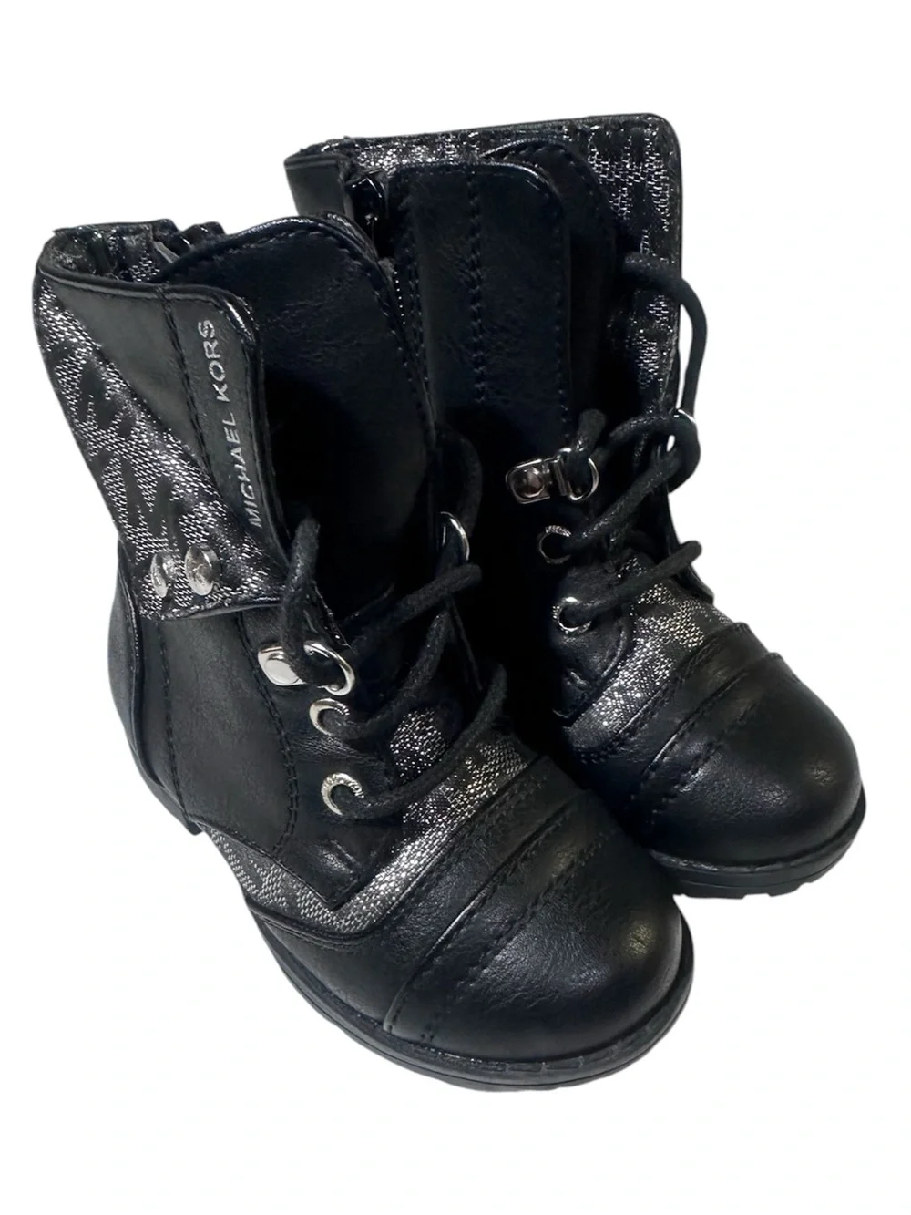 Michael Kors NEW black combat boots toddler girls 5